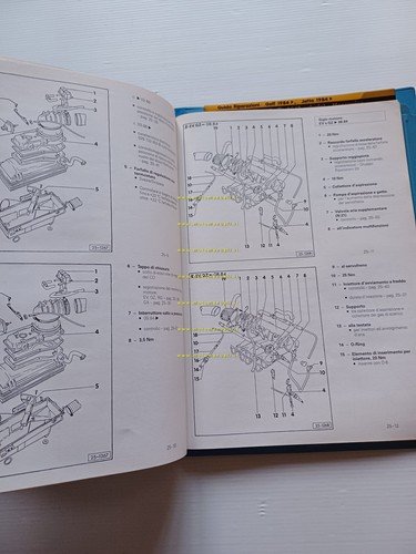 Volkswagen Golf Jetta K Jetronic 1984-89 manuale officina iniezione accensione
