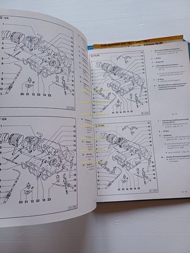 Volkswagen Golf Jetta KE Jetronic 1984-89 manuale officina iniezione accensione