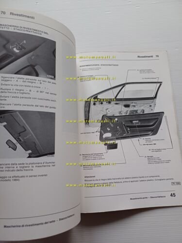 Volkswagen Golf Jetta Scirocco 1981-85 manuale officina carrozzeria originale