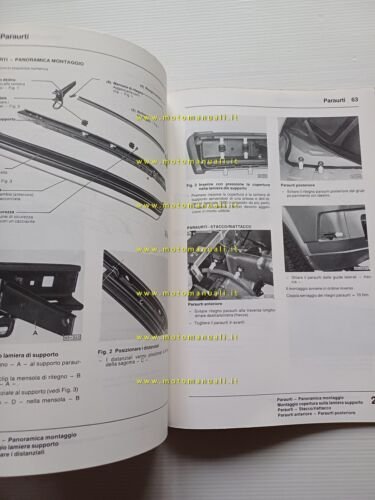 Volkswagen Golf Jetta Scirocco 1981-85 manuale officina carrozzeria originale