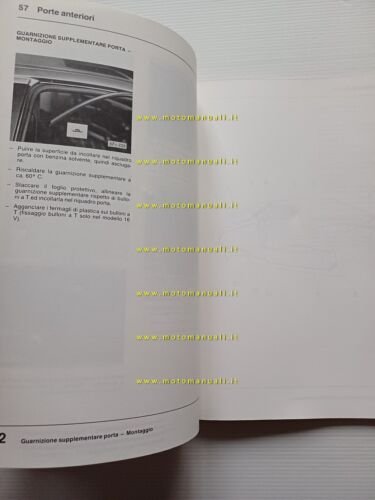 Volkswagen Golf Jetta Scirocco 1981-85 manuale officina carrozzeria originale