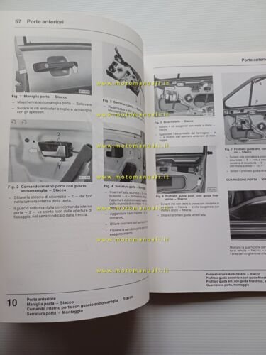 Volkswagen Golf Jetta Scirocco 1981-85 manuale officina carrozzeria originale
