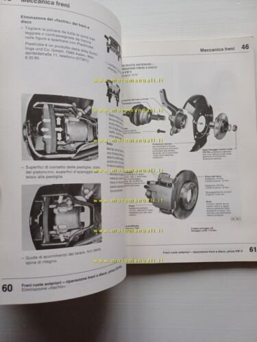 Volkswagen Golf Jetta Scirocco Caddy 1974-83 manuale officina telaio originale