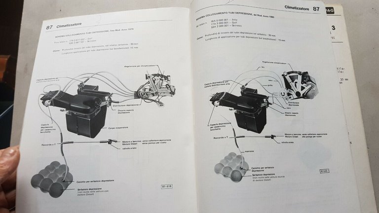 Volkswagen Golf Jetta Scirocco manuale officina riscaldamento-condizionatore '79