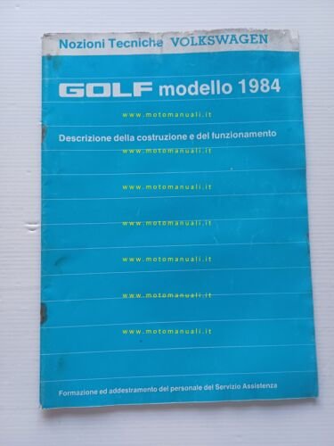 Volkswagen Golf modelli 1984 manuale presentazione per la rete vendita …