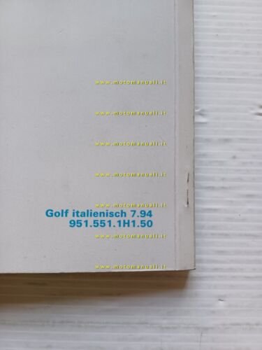 Volkswagen Golf modelli 1994 manuale uso manutenzione italiano originale