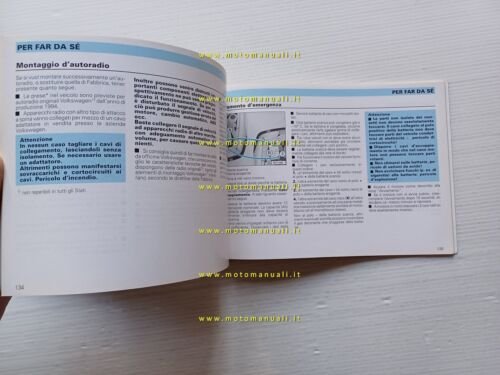 Volkswagen Golf modelli 1994 manuale uso manutenzione italiano originale