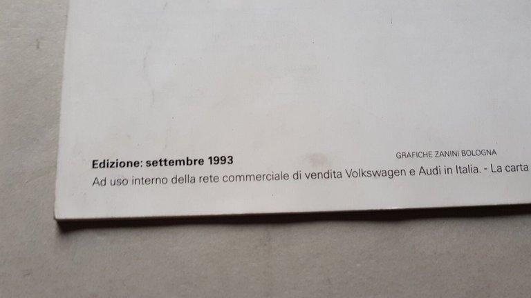 Volkswagen Golf Variant 1993 manuale opuscolo descrizione per venditori