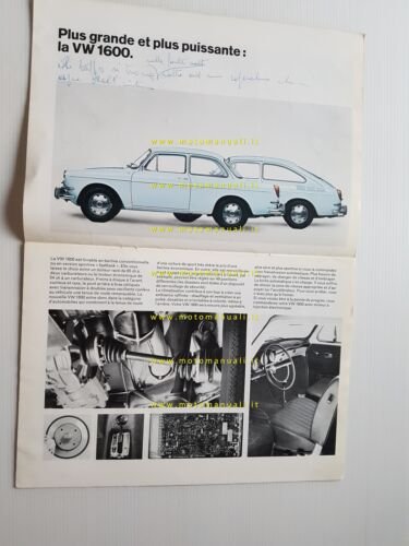Volkswagen Maggiolino - 1300 - 1500 1969 depliant originale francese