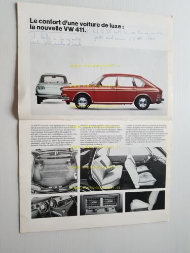 Volkswagen Maggiolino - 1300 - 1500 1969 depliant originale francese