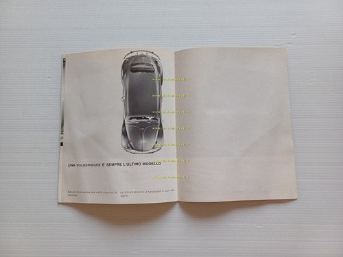 Volkswagen Maggiolino 1200 1963 depliant italiano originale