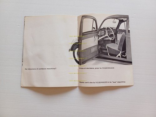 Volkswagen Maggiolino 1200 1963 depliant italiano originale
