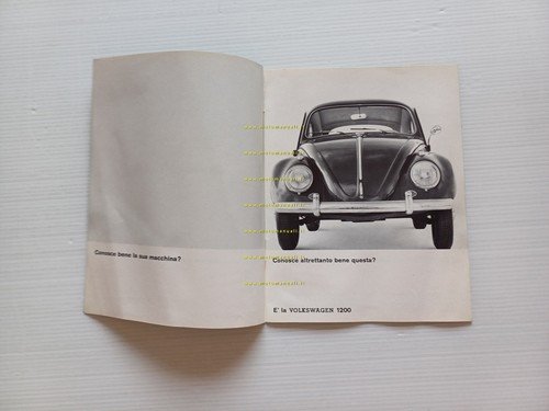 Volkswagen Maggiolino 1200 1963 depliant italiano originale
