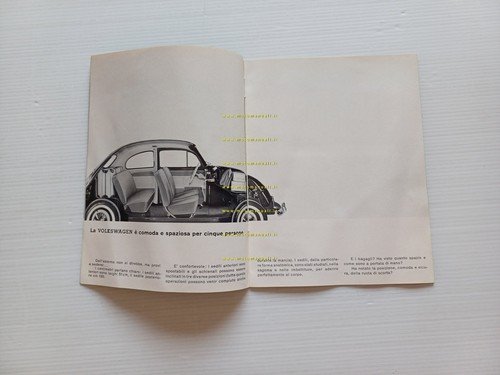 Volkswagen Maggiolino 1200 1963 depliant italiano originale