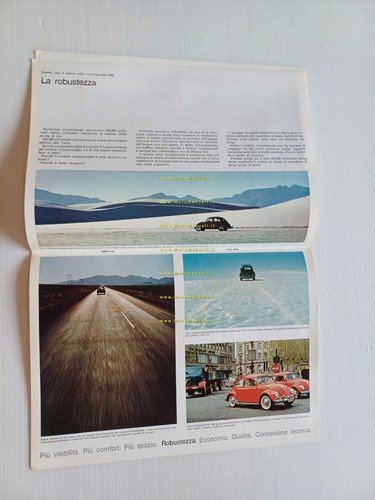 Volkswagen Maggiolino 1200 1963 depliant italiano originale