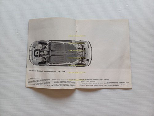 Volkswagen Maggiolino 1200 1963 depliant italiano originale