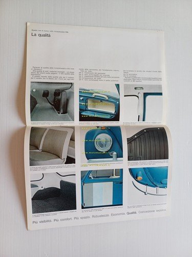Volkswagen Maggiolino 1200 1963 depliant italiano originale