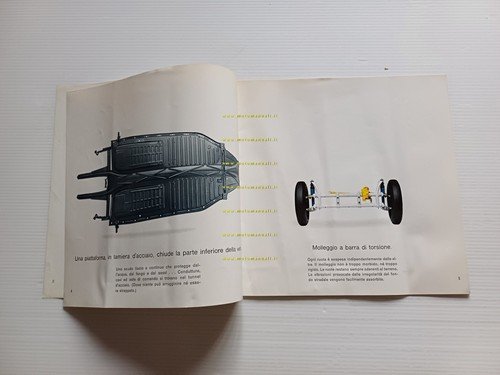 Volkswagen Maggiolino 1200 A 1966 depliant italiano originale