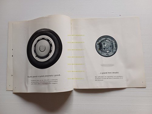 Volkswagen Maggiolino 1200 A 1966 depliant italiano originale