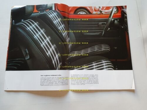 Volkswagen Maggiolino 1983 depliant originale italiano auto brochure