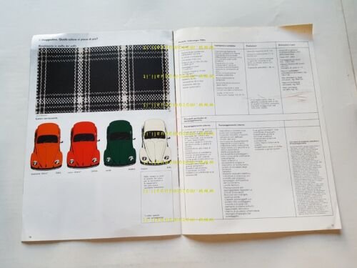 Volkswagen Maggiolino 1983 depliant originale italiano auto brochure
