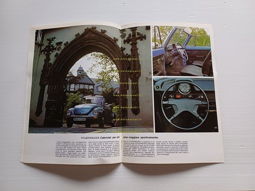 Volkswagen Maggiolino Cabriolet 1975 depliant italiano originale