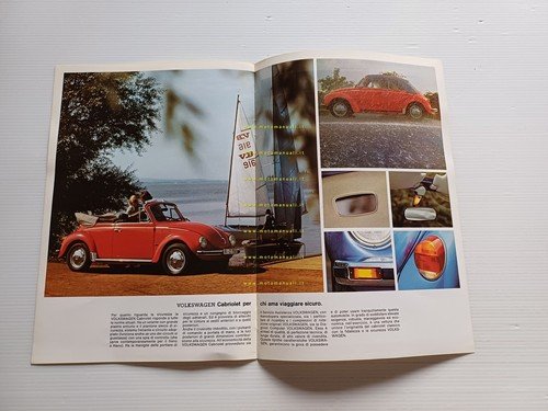 Volkswagen Maggiolino Cabriolet 1975 depliant italiano originale