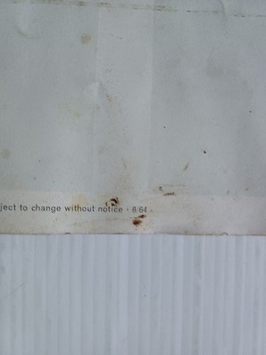 Volkswagen Maggiolino modelli 1964 depliant originale TESTO INGLESE