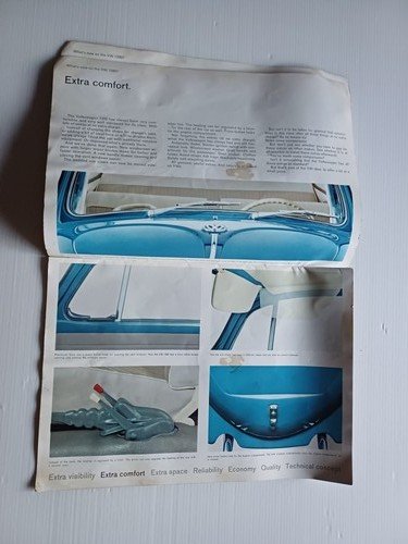 Volkswagen Maggiolino modelli 1964 depliant originale TESTO INGLESE