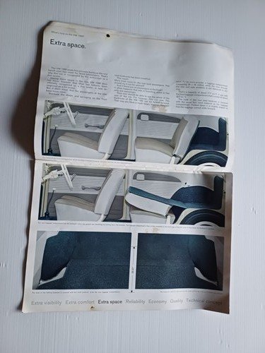 Volkswagen Maggiolino modelli 1964 depliant originale TESTO INGLESE