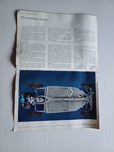 Volkswagen Maggiolino modelli 1964 depliant originale TESTO INGLESE