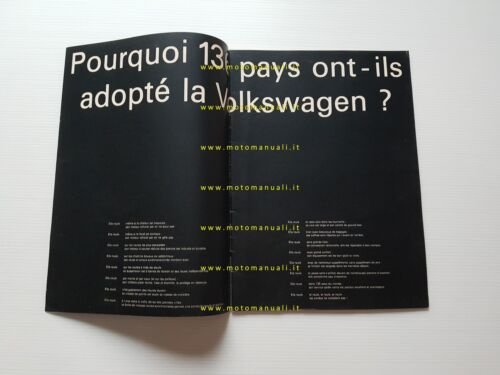 Volkswagen Maggiolino + modelli 1966 depliant originale francese