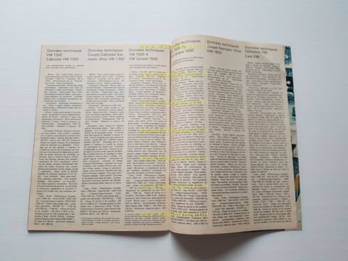 Volkswagen Maggiolino + modelli 1966 depliant originale francese