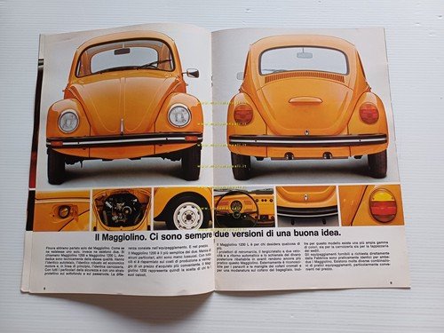 Volkswagen Maggiolino modelli 1976 depliant italiano originale