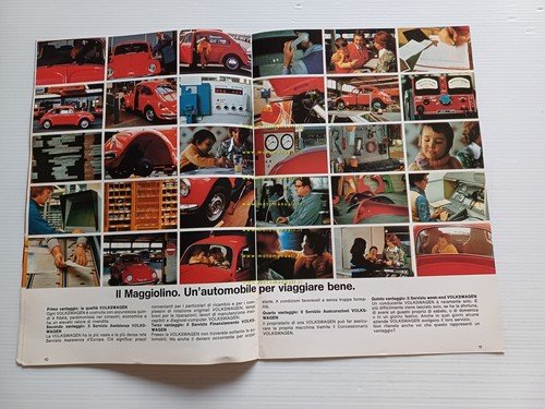 Volkswagen Maggiolino modelli 1976 depliant italiano originale