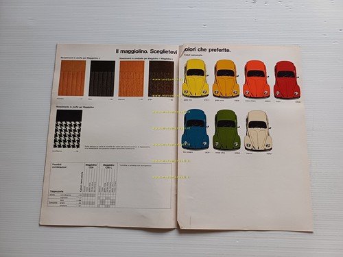 Volkswagen Maggiolino modelli 1976 depliant italiano originale