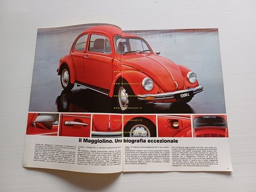Volkswagen Maggiolino modelli 1978 depliant italiano originale