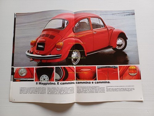 Volkswagen Maggiolino modelli 1978 depliant italiano originale