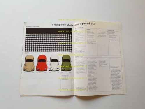 Volkswagen Maggiolino modelli 1979 depliant originale italiano