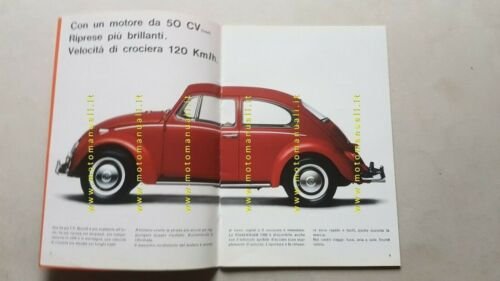 Volkswagen Maggiolino nuovi modelli 1965 depliant originale ITALIANO brochure