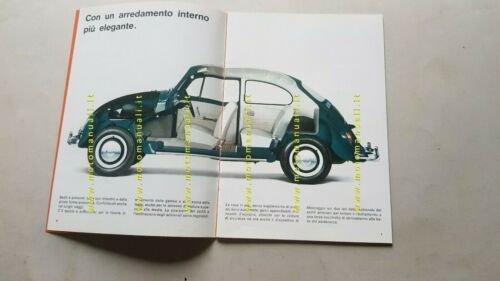 Volkswagen Maggiolino nuovi modelli 1965 depliant originale ITALIANO brochure