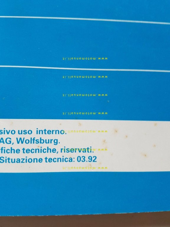 Volkswagen manuale officina cambio automatico 01F - 01K 1992 originale