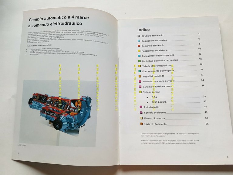 Volkswagen manuale officina cambio automatico 01F - 01K 1992 originale