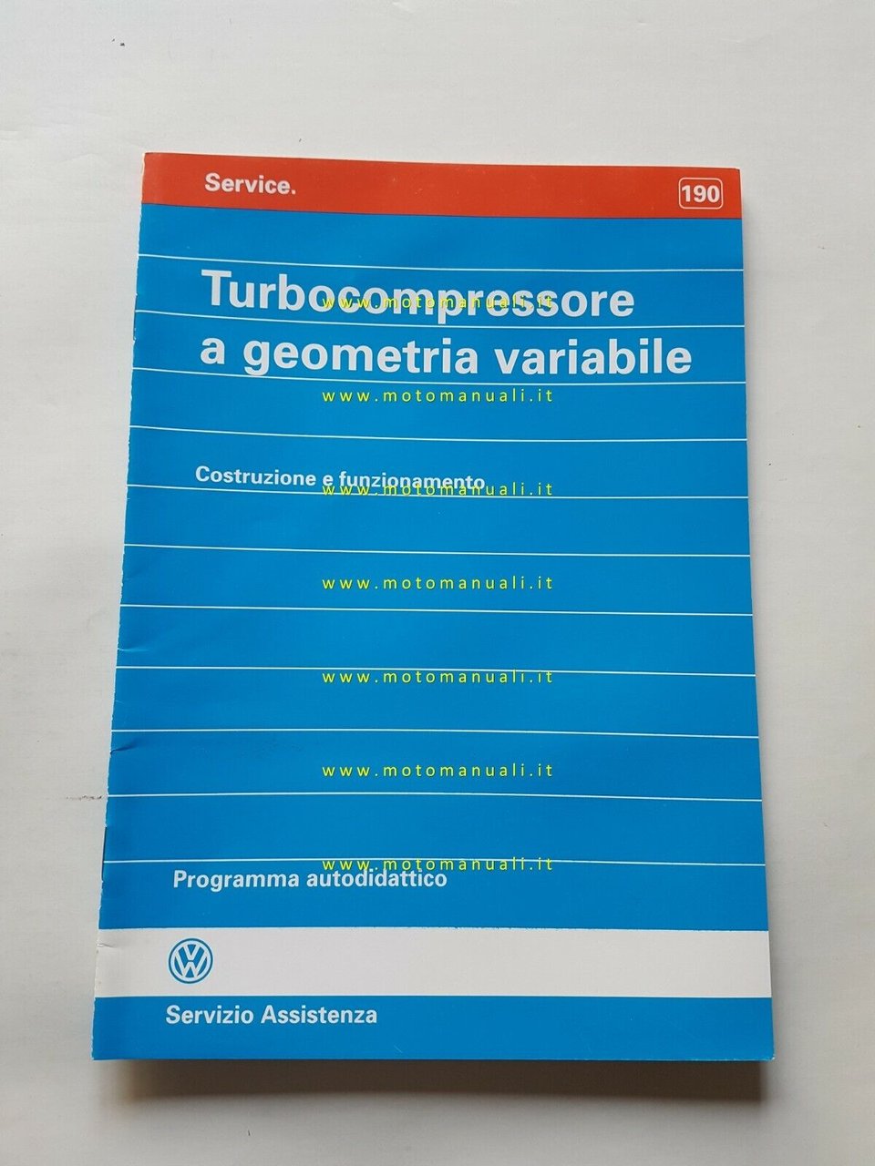 Volkswagen manuale officina Turbocompressore geometria variabile 1996 originale