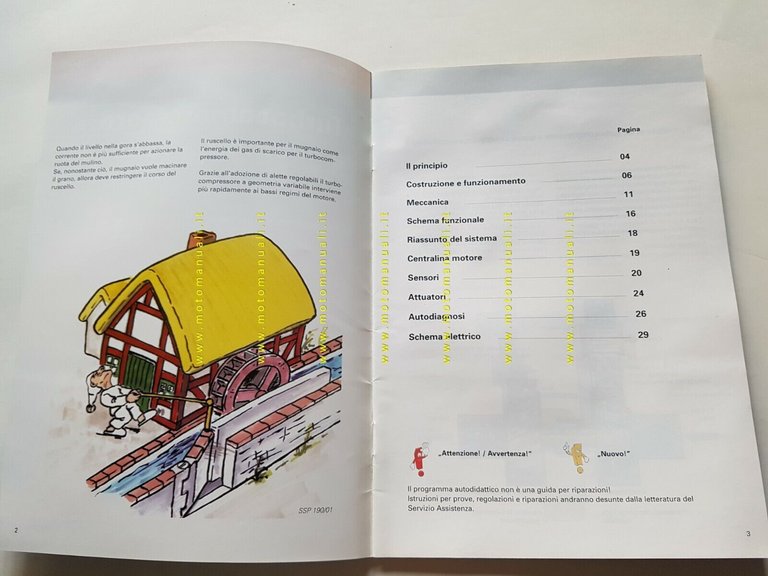 Volkswagen manuale officina Turbocompressore geometria variabile 1996 originale