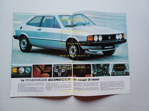 Volkswagen modelli 1976 Maggiolino Golf Scirocco etc depliant italiano originale