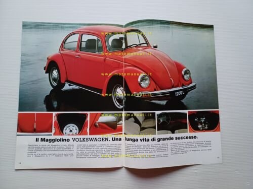 Volkswagen modelli 1976 Maggiolino Golf Scirocco etc depliant italiano originale
