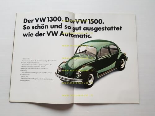 Volkswagen nuovo Maggiolino Die neuen Kfer 1969 depliant originale tedesco