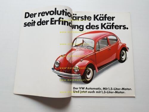 Volkswagen nuovo Maggiolino Die neuen Kfer 1969 depliant originale tedesco