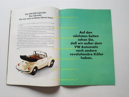 Volkswagen nuovo Maggiolino Die neuen Kfer 1969 depliant originale tedesco